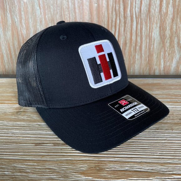 Case IH International Harvester Vintage Patch Hat - All Black Richardson 112 - Picture 5 of 7